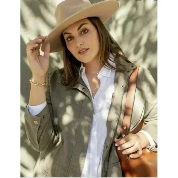 Ryllace 100% Organic Cotton Olive Green Utility Jacket Size 16 NWT - Picture 4 of 8